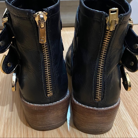 Loeffler Randall Black Fenton Buckle Black Boots Size 6 - Picture 4 of 12